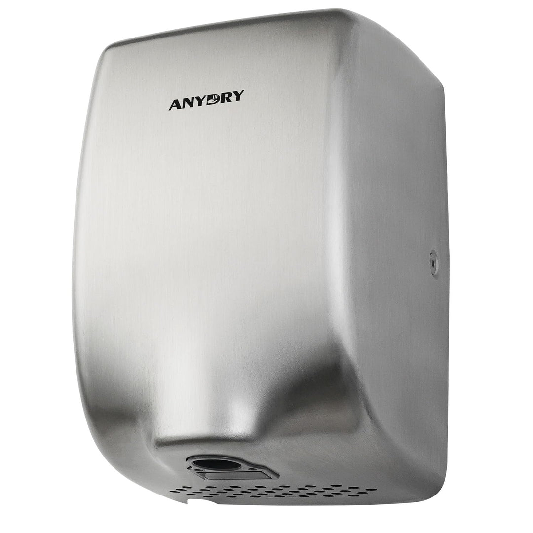anydry 2803Y Mini-Händetrockner, Hochgeschwindigkeits-Luftstrom 1350W, Edelstahl-Gestrahlte Oberfläc