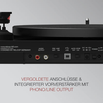 Reloop Turn 3 MK2 | Authentischer riemengetriebener HiFi-Plattenspieler mit USB-Aufnahmefunktion, Vo