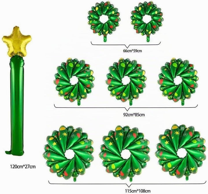Kielsjajd Aufblasbarer Weihnachtsbaum Weihnachtsdeko, 130 * 73 cm Aufblasbare Weihnachtsdeko wasserd