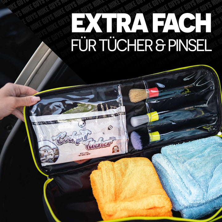 Nuke Guys Detailing Bag Big | Praktische Tasche für den Kofferraum mit Klett für optimale Fixierung