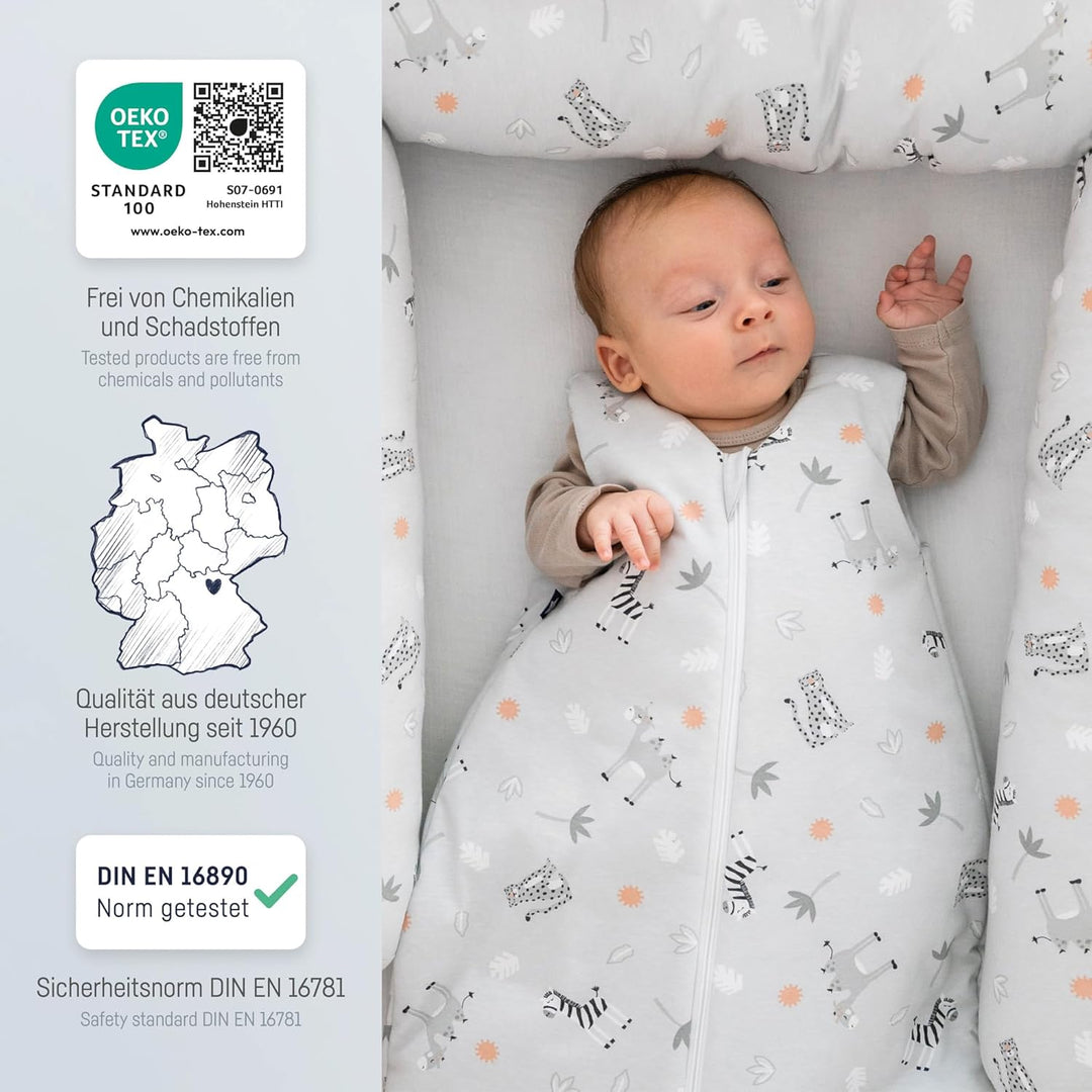 Julius Zöllner Unisex Baby Baby Sommerschlafsack aus 100prozent Jersey Baumwolle 0,5 Tog Ganzjahress