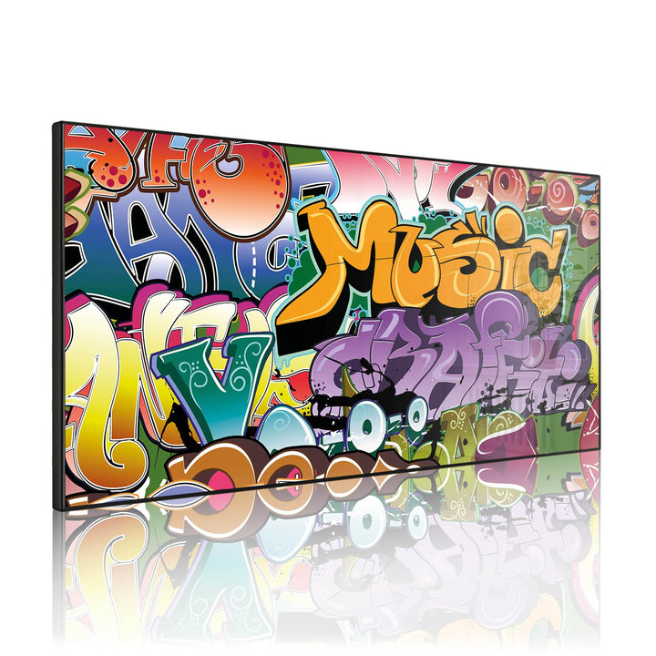 banjado Magnettafel schwarz 78 x 37cm / Magnetwand Metall/Magnetpinnwand als Memoboard/Pinnwand Magn
