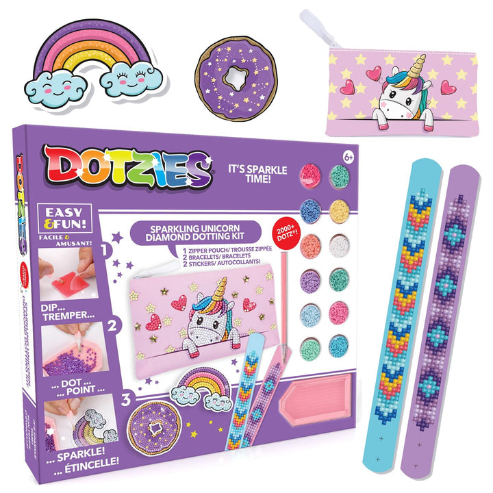 DIAMOND DOTZ DOTZIES 2593233 Original 5D Diamond Painting Set, Einhornbaby, DIY Kreativ-Mal-Kit für