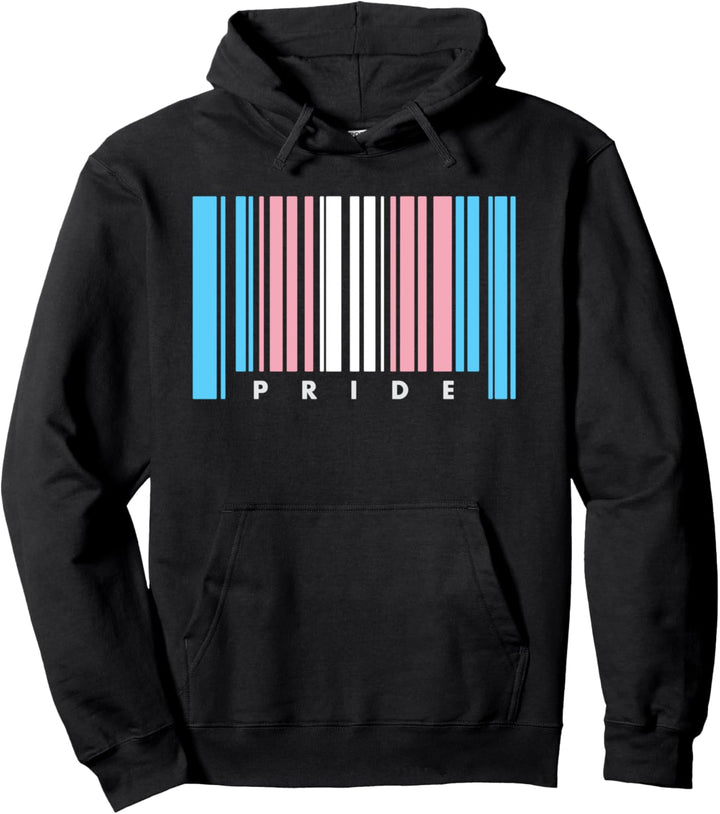 Barcode Transgender Pride LGBTQ Trans LGBT Awareness Month Pullover Hoodie
