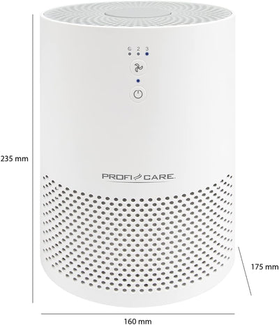 ProfiCare Luftreiniger leise, Air Purifier, Luftreiniger Allergiker gegen Staub, Pollen, Nikotin uvm