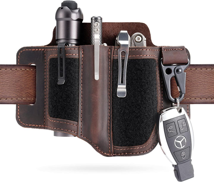 VIPERADE PL3 Multitool Scheide Lederscheide mit DIY Patch Bereich,EDC Taschen Organizer für Herren f