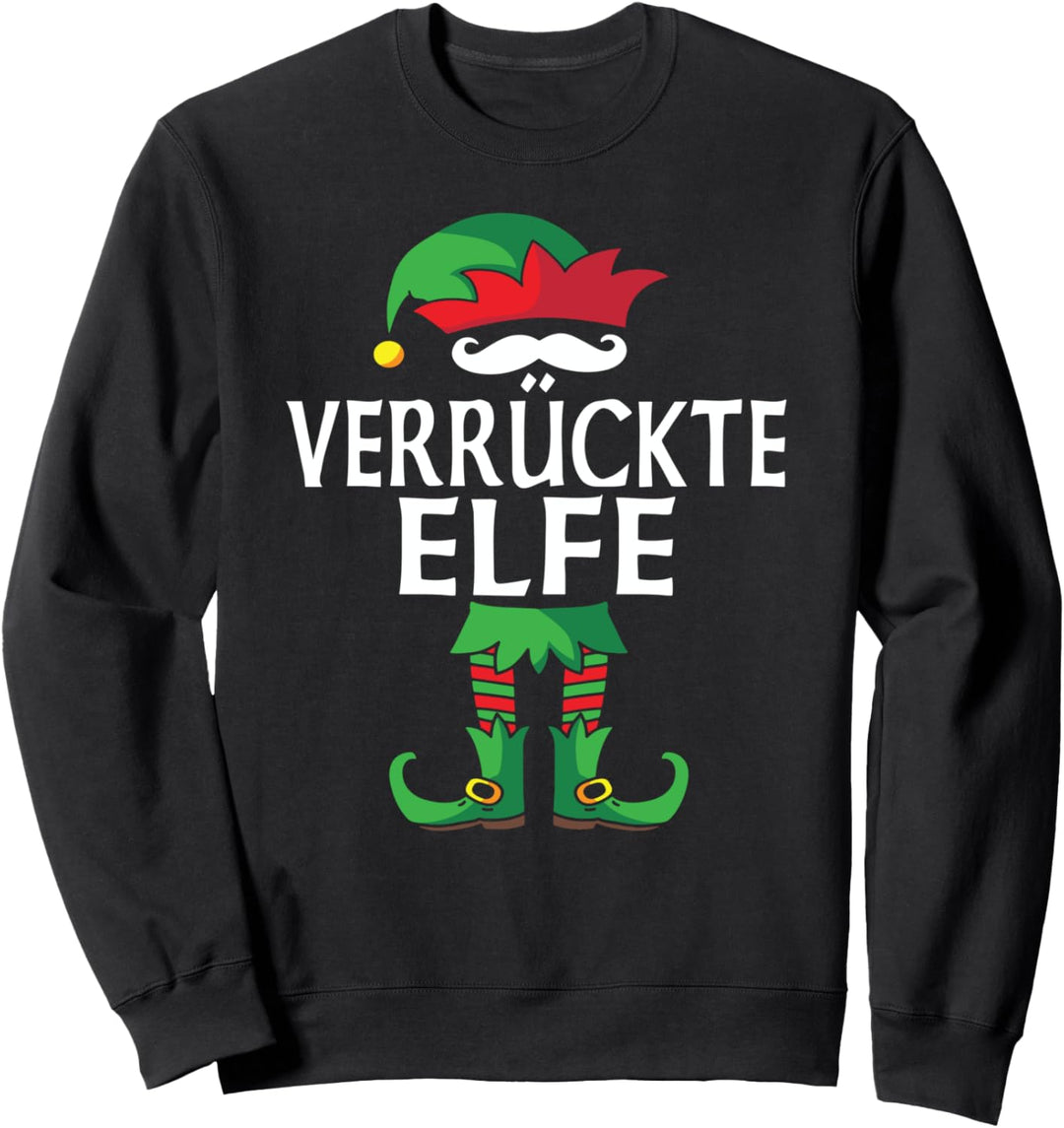 Verrückte Elfe Partnerlook Familien Outfit Weihnachten Sweatshirt