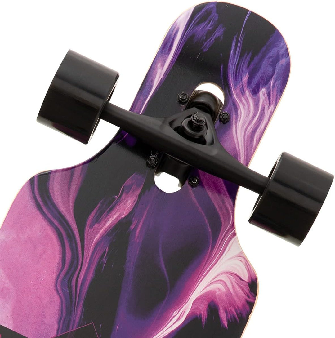 Longboard, 8-lagigem Ahornholz Cruiser komplettes Skateboard,Longboards für mädchen Erwachsene jung