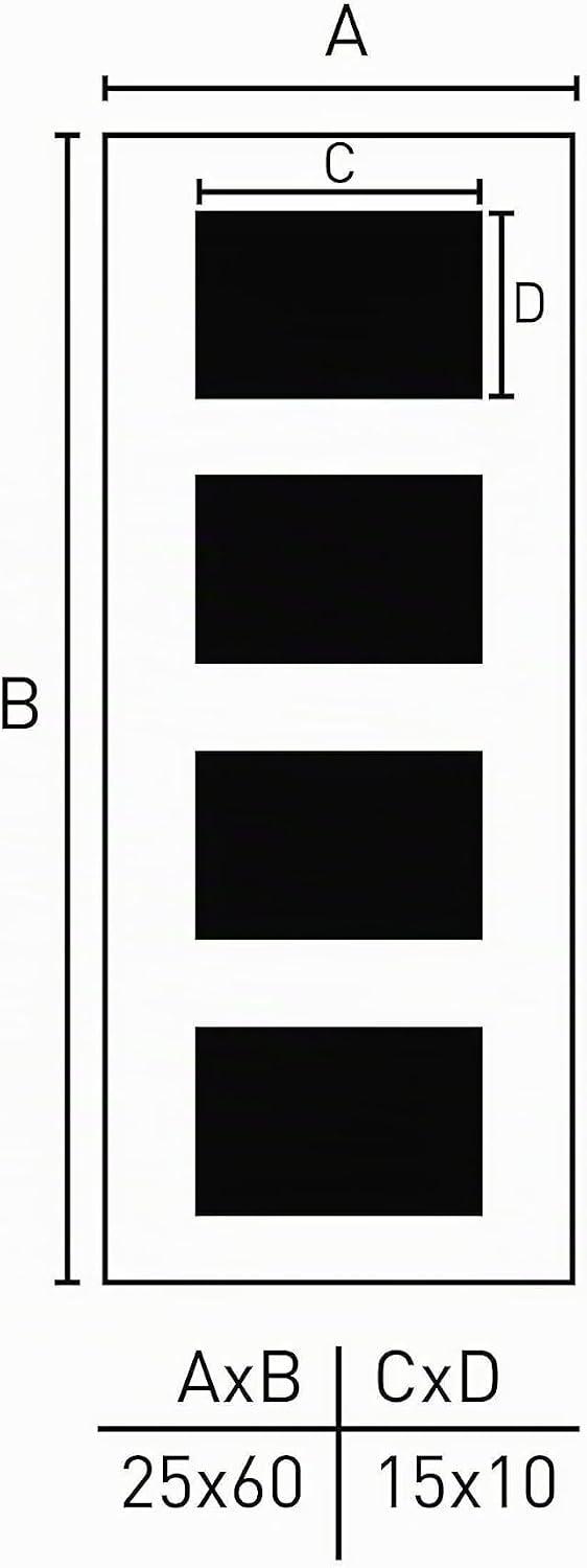 nielsen Aluminium Bilderrahmen Gallery Junior, 25x60 cm - 4x 10x15 cm, Schwarz Matt 25x60 cm - 4x 10