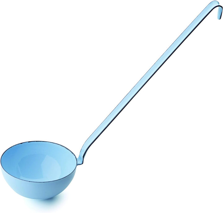 Riess Emaille Set Küchenhelfer mit praktischer Aufhängeleiste (blau), Blau