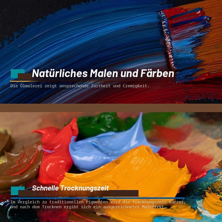 Paul Rubens Ölfarbe, 20 helle Ölfarben mit hoher Sättigung, 50 ml grosse Röhren, schnellere Trocknun