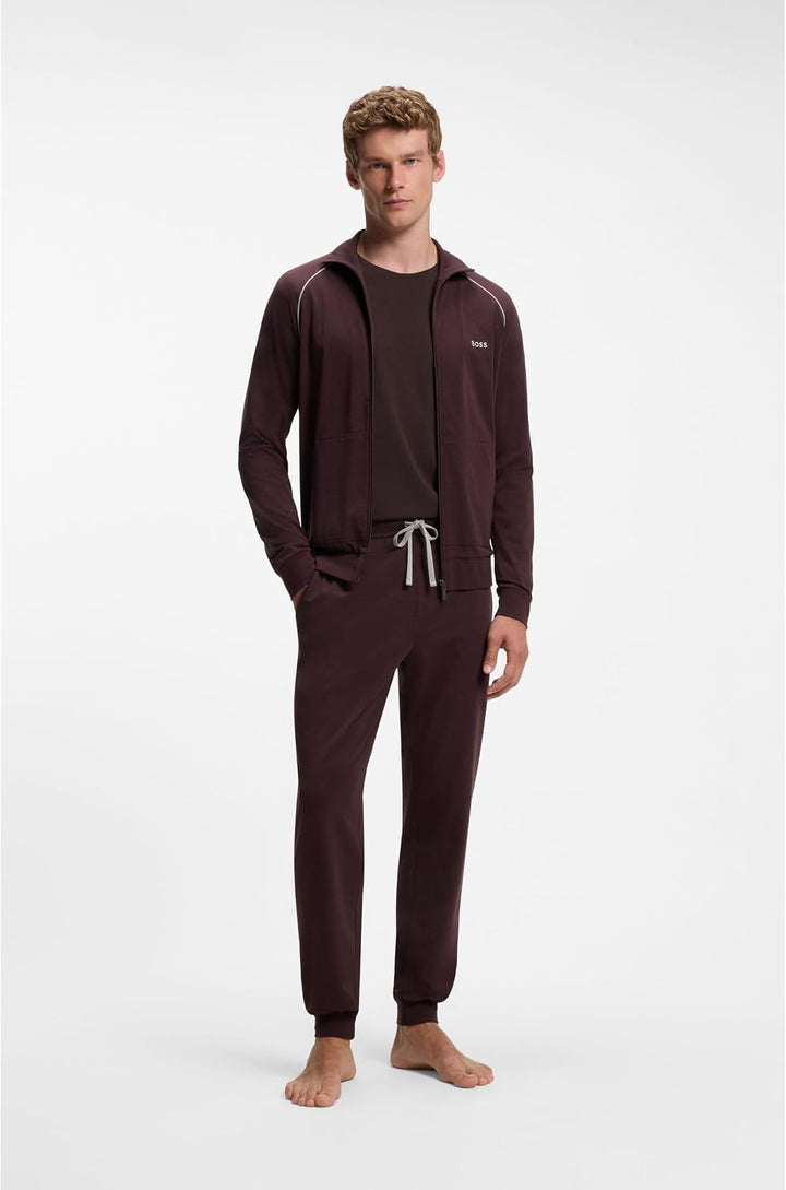BOSS Herren Mix&amp;Match Ls-Shirt R 10259900 Loungew_Longsleeve XS Dark Brown, XS Dark Brown