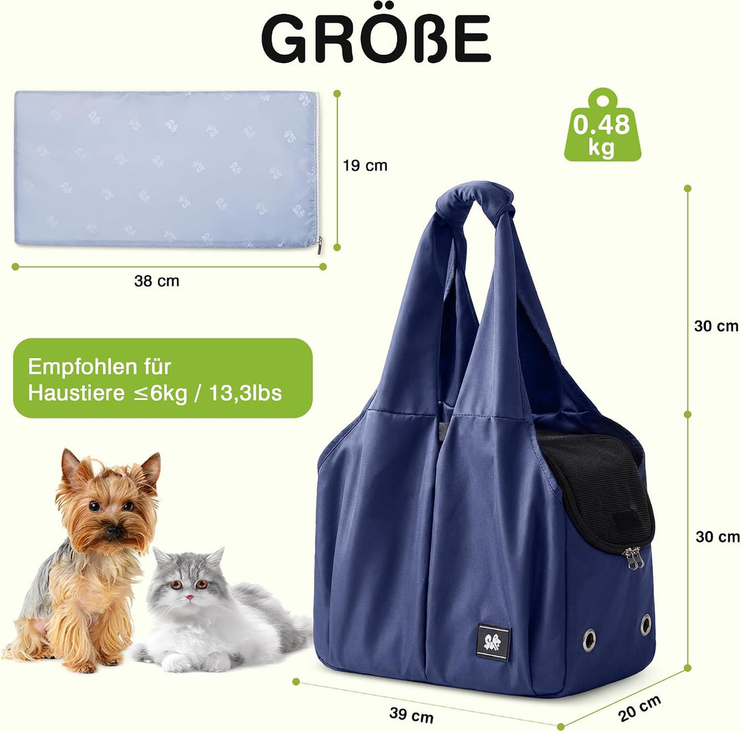 ALLSOPETS Hundetasche Leichte FaltbareTragetasche mit Sicherheitsleine Hände Frei Reisetasche Schult