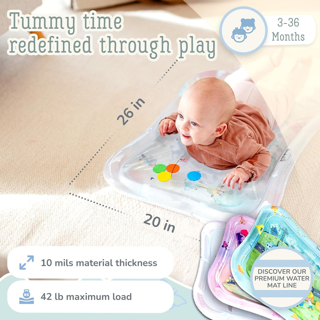 TummyTime Wassermatte by Freudeskind, Baby Wasserspielmatte, 100% Phtalate- & BPA-frei ab 0, 3, 6, o