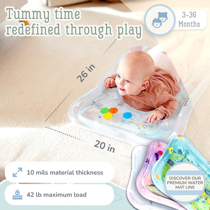 TummyTime Wassermatte by Freudeskind, Baby Wasserspielmatte, 100% Phtalate- & BPA-frei ab 0, 3, 6, o