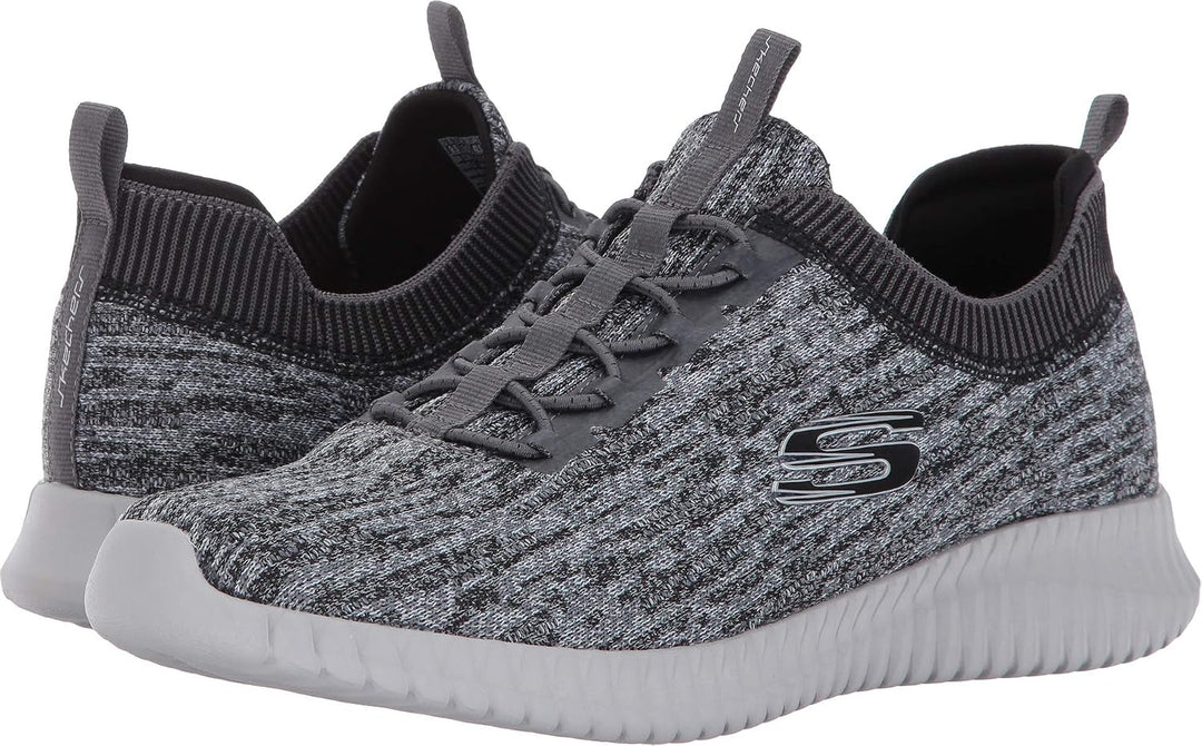 Skechers Herren Elite Flex Hartnell Halbschuhe 41 EU Gray Black Mesh Trim, 41 EU Gray Black Mesh Tri