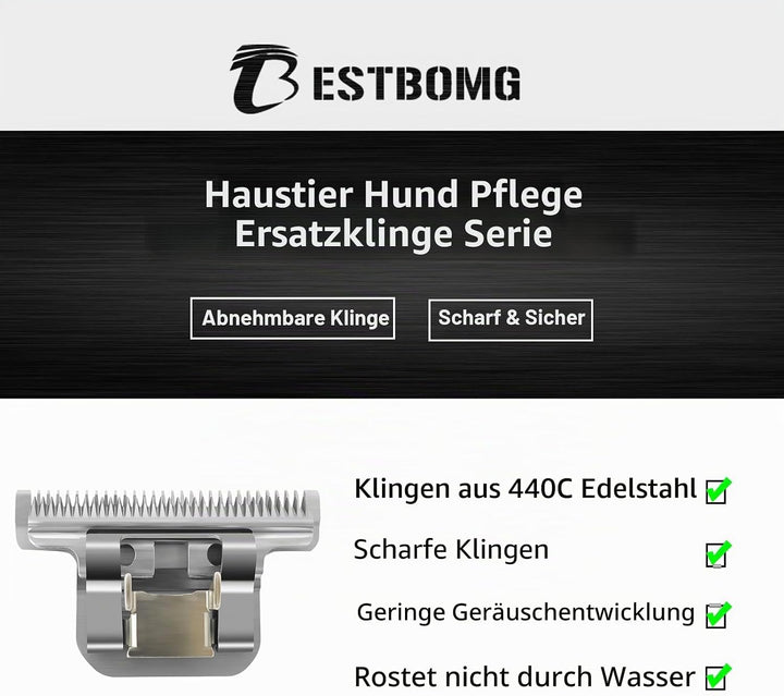 BESTBOMG T84 Ersatzklinge für Hundepflege, kompatibel mit der Serie Heiniger/Moser Max45/Andis/Oster