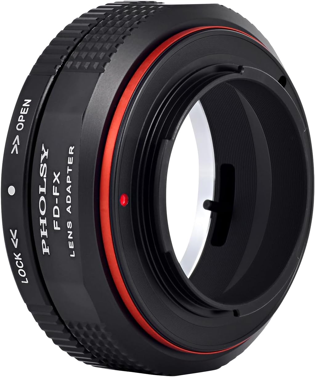 PHOLSY Objektivadapter FD auf FX mount Adapter mit Blendenhebel für Canon FD FL Objektiv auf FX Moun