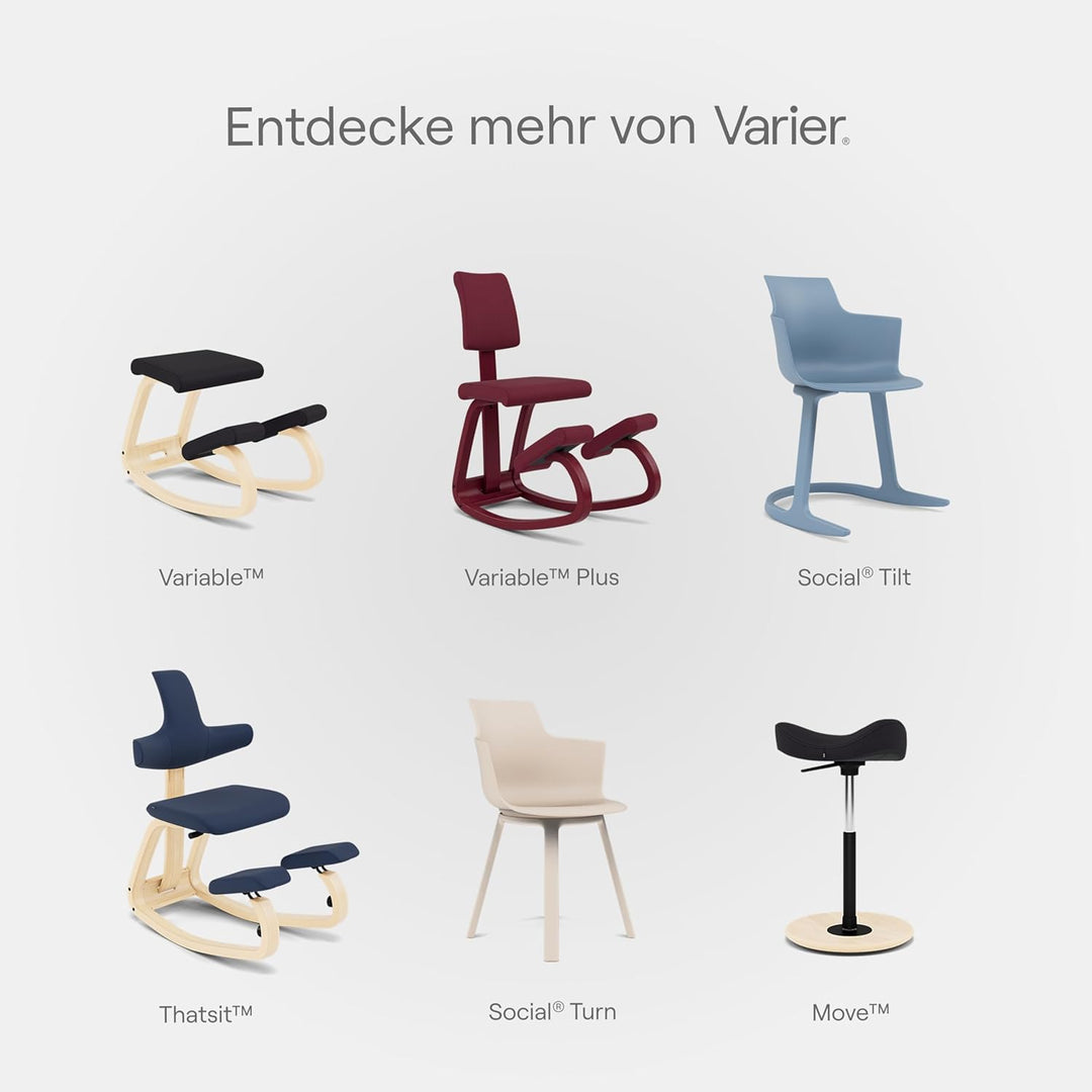 Variable, Original Kniestuhl, Design von Peter Opsvik - Schwarz/Schwarz, Schwarz/Schwarz
