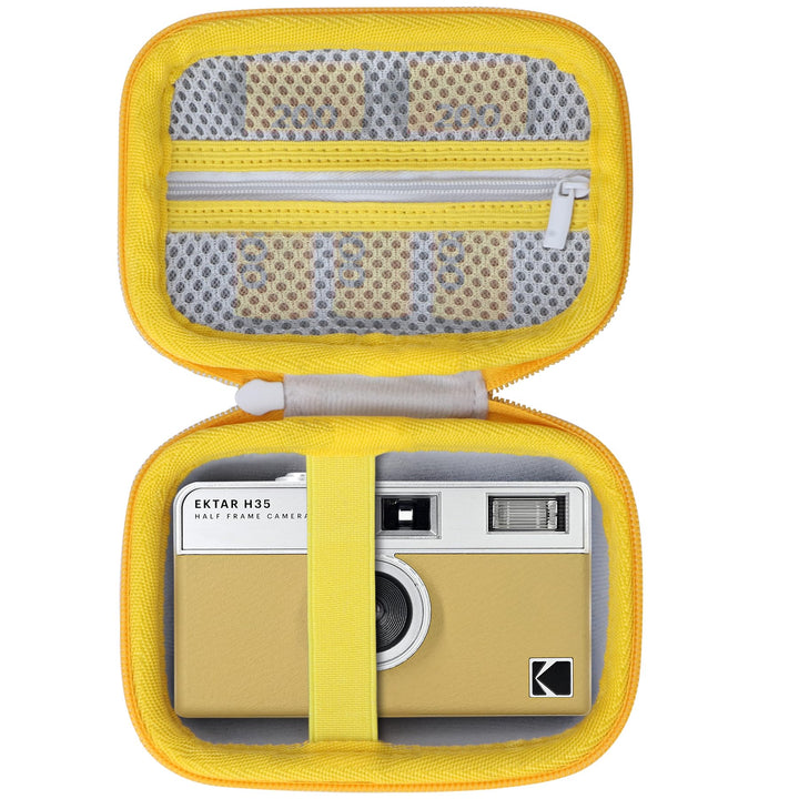 Hart Schutz Hülle Etui für Kodak EKTAR H35/ H35N/ Ultra F9/ M35/ M38 Halbformat-Filmkamera (Weiss+Ge
