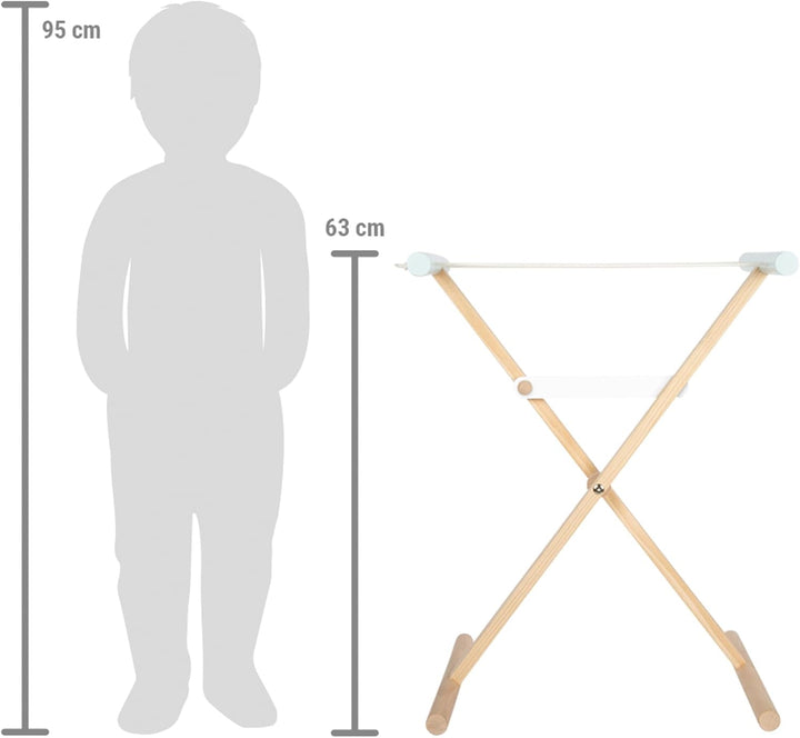 small foot Wäscheständer aus Holz, klappbar und platzsparend, Haushaltsspielzeug für Kinder ab 3 Jah