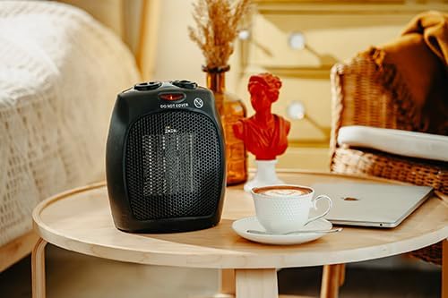 Adler AD7702 Keramik-Standheizung, 1500 W, mit verstellbarem Thermostat - Schwarz