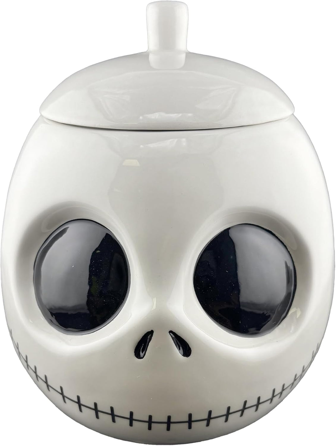 Disney Before Christmas Keksdose Jack Skellington weiss/schwarz, bedruckt, aus Keramik., Mehrfarbig,
