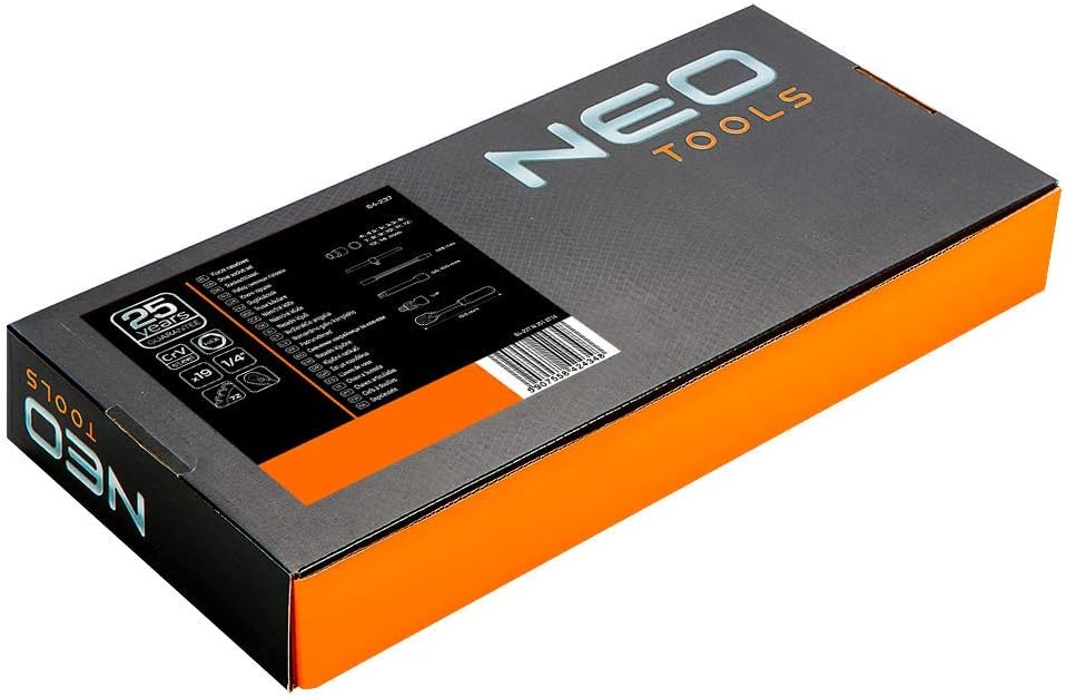 NEO TOOLS Steckschlüssel 1/4, 19-er Set, 19-er Set