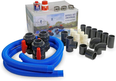 POOL Total | Bypass-Set für Wärmepumpe Solaranlage Solarheizung 19-teilig | Universal Bypass für Poo