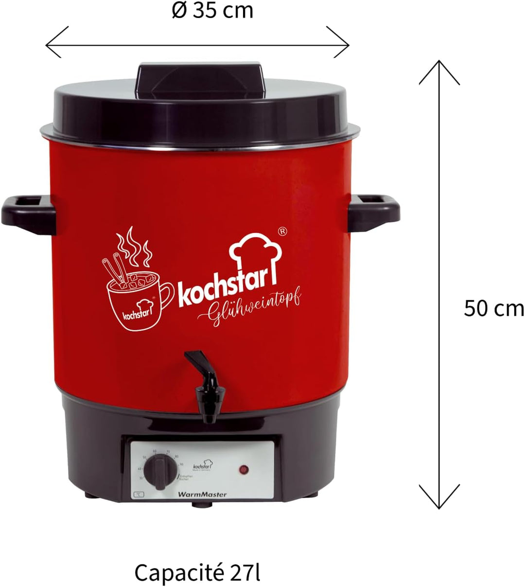 Kochstar WarmMaster A - Sonder-Edition X-Mas (Glühweintopf, Inhalt 27 Liter, 1800 Watt, emailliert i