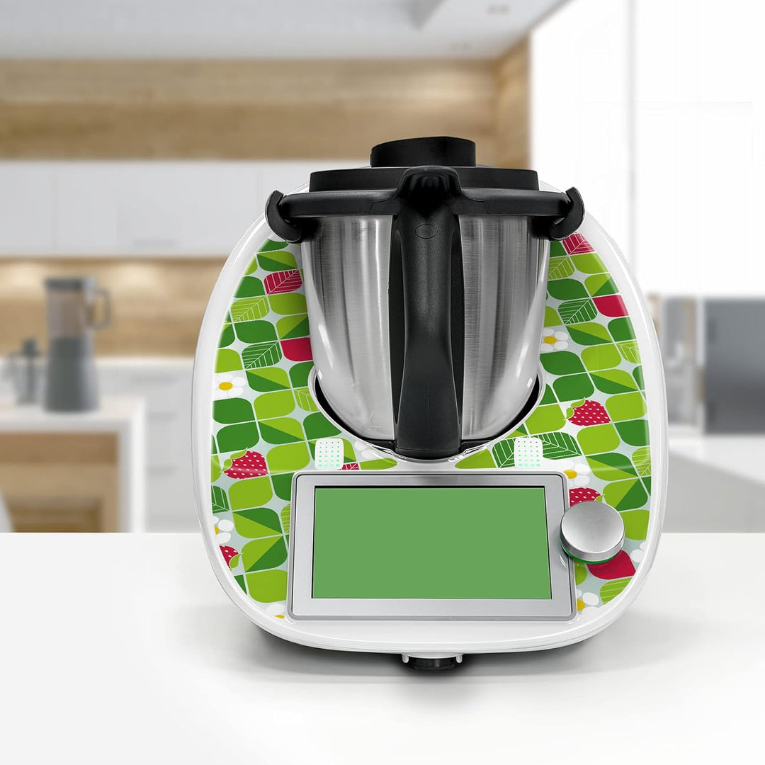 Deko Schutz Aufkleber kompatibel mit Küchenmaschine Thermomix TM6 Design Sticker Klebefolie Zubehör