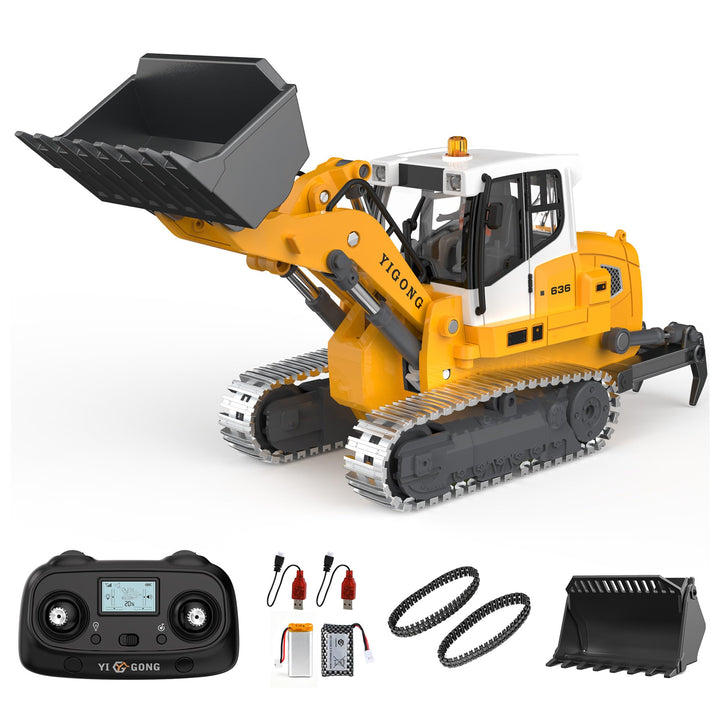 kolegend Profi-Funkfernsteuerung Bulldozer für Erwachsene - Metall-Mikro-Massstab RC-Baumaschine mit