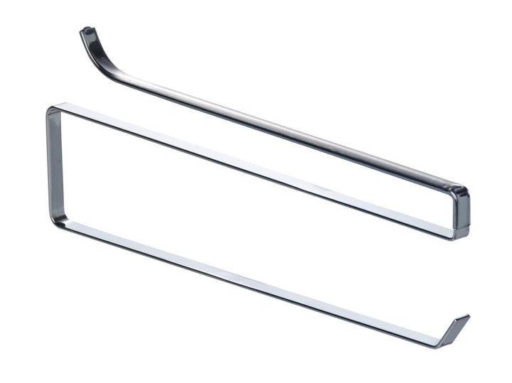 WENKO Regaleinbau Küchenrollenhalter, verchromtes Metall, 31 x 10 x 1 cm, Silber glänzend