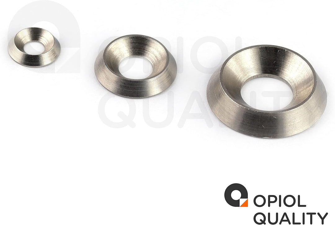 OPIOL QUALITY® Rosette gedreht M6 aus Edelstahl V1A A1 (100 Stück) für Senkkopfschrauben Rosetten Zi