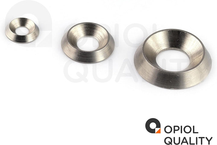 OPIOL QUALITY® Rosette gedreht M6 aus Edelstahl V1A A1 (100 Stück) für Senkkopfschrauben Rosetten Zi