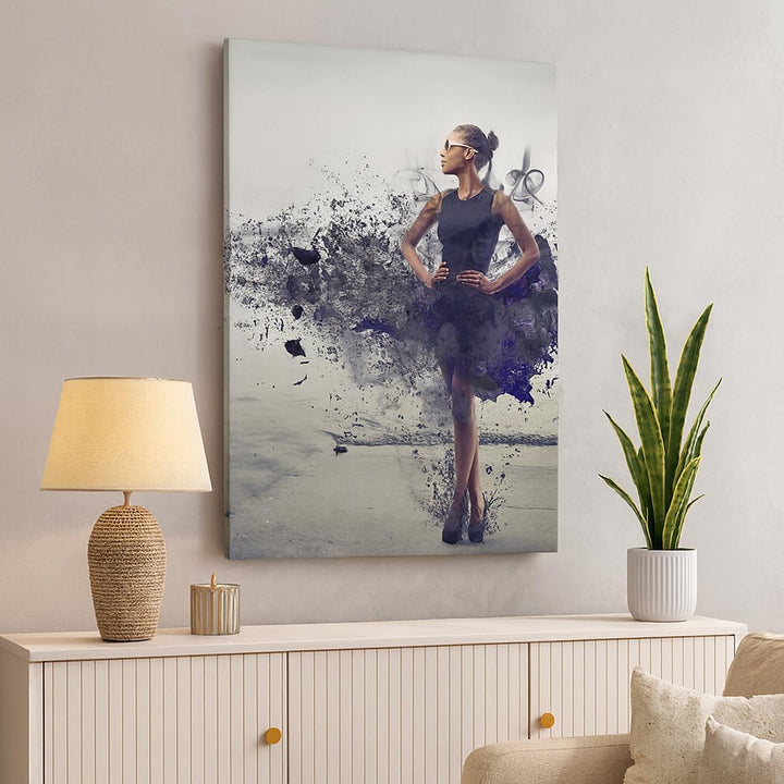 Bilder auf Leinwand 55x100cm Leinwandbild mit Rahmen Afrika modell schönheit komposition Gross Wandd