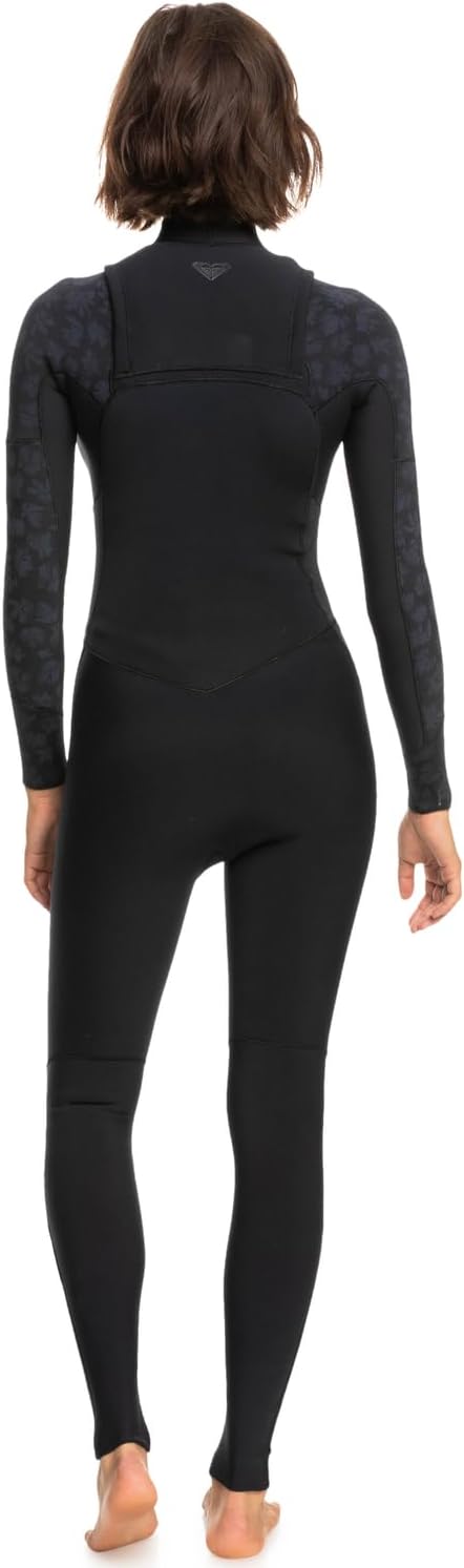 Roxy 3/2mm Swell Series 2022 - Chest-Zip-Neoprenanzug für Frauen ERJW103122. Schwarz S, Schwarz S