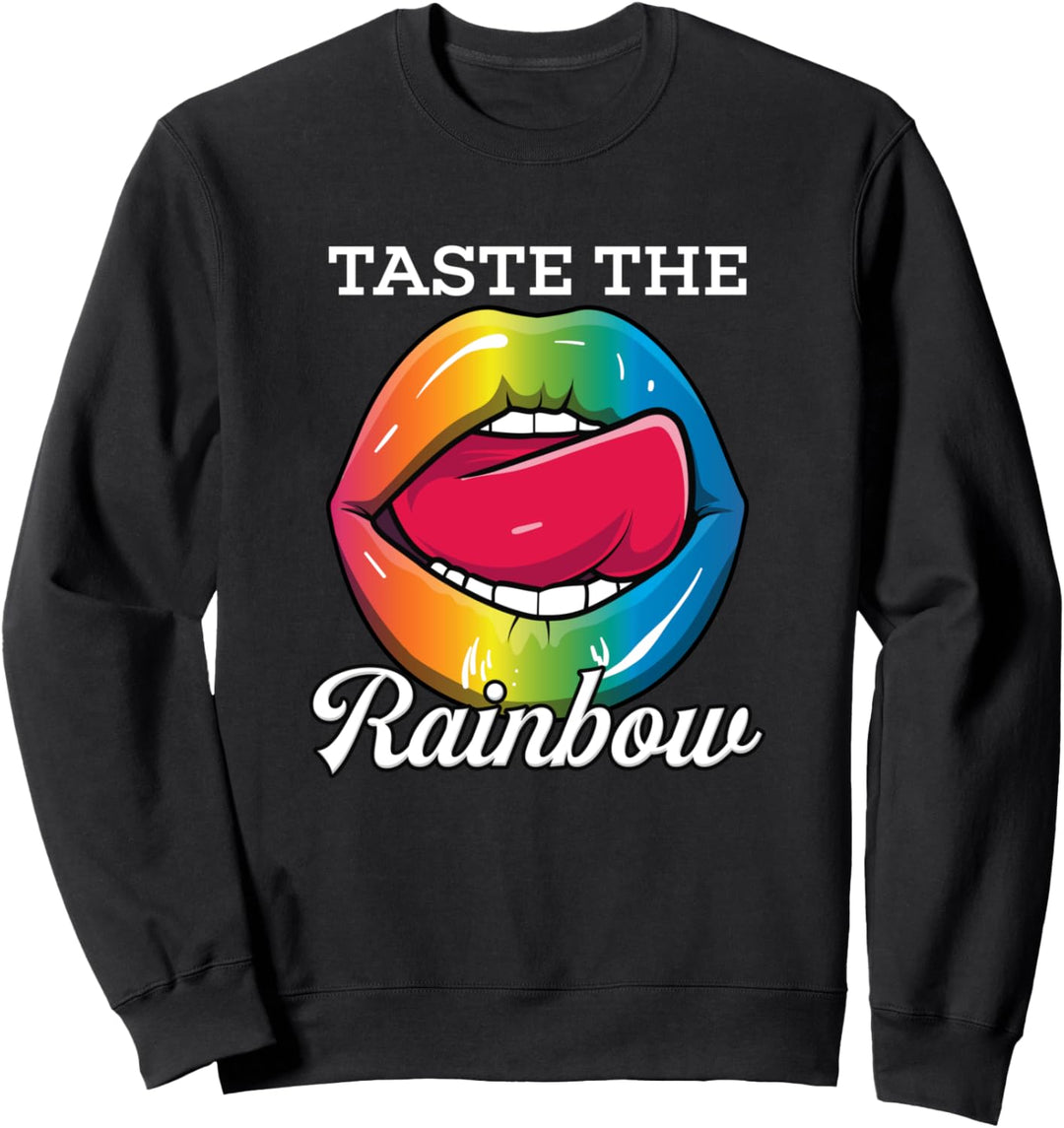 Taste the Rainbow - LGBT Stolz - LGBTQ Regenbogen Lippen Sweatshirt