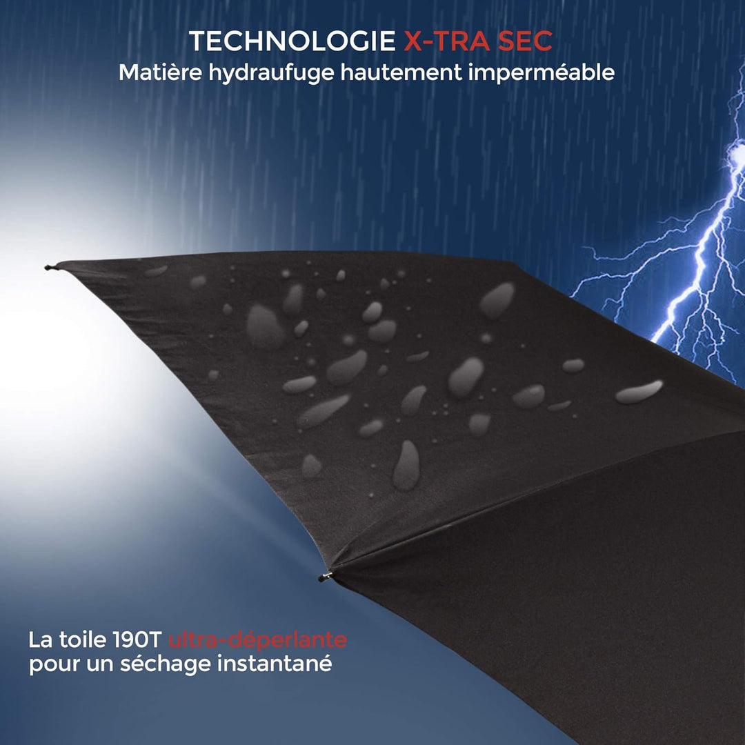 Isotoner Regenschirm für Damen, klein, automatisches Öffnen/Schliessen, Schwarz, one size, Schwarz