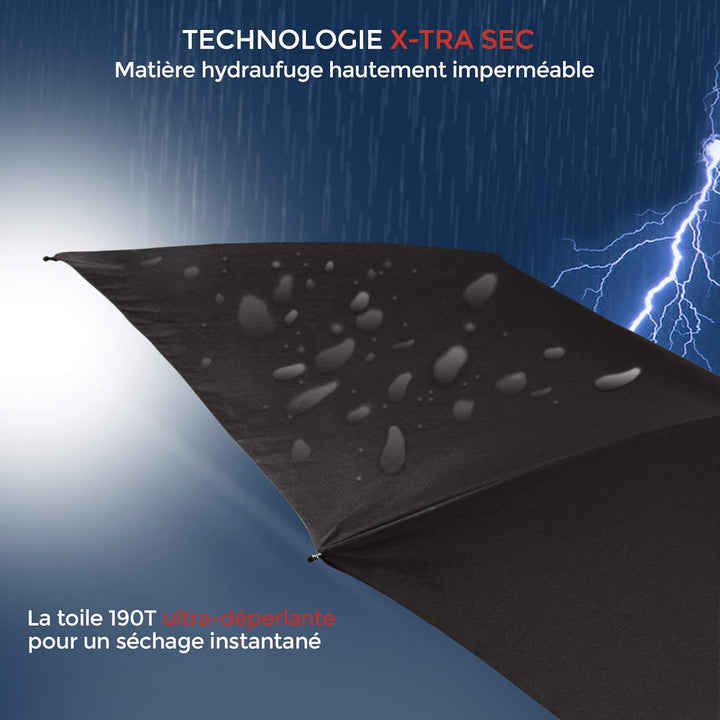 Isotoner Regenschirm für Damen, klein, automatisches Öffnen/Schliessen, Schwarz, one size, Schwarz