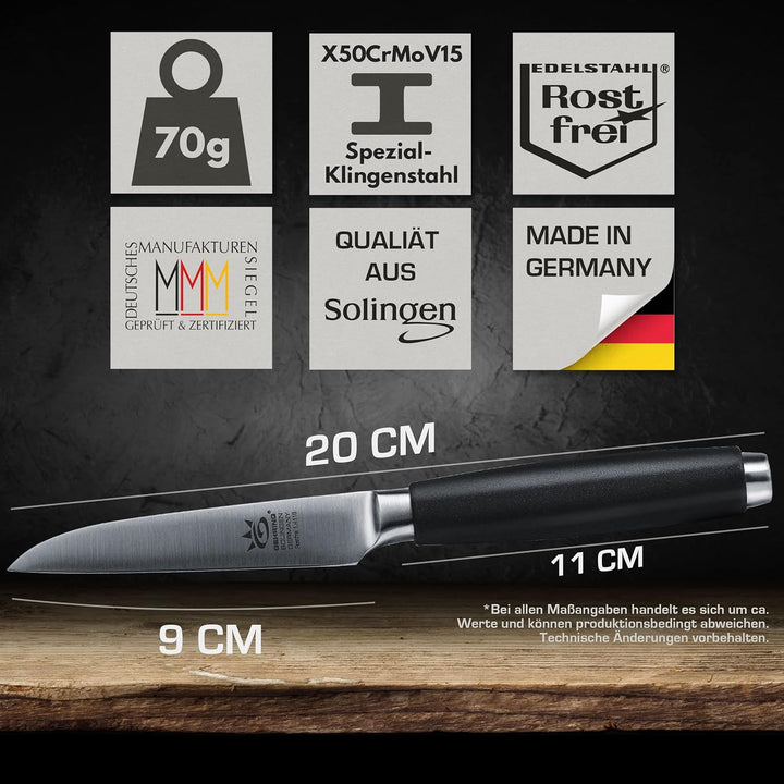 GEHRING SOLINGEN HOME MYII | Gemüsemesser/Küchenmesser | Made in Germany, eisgehärtetes & scharfes P