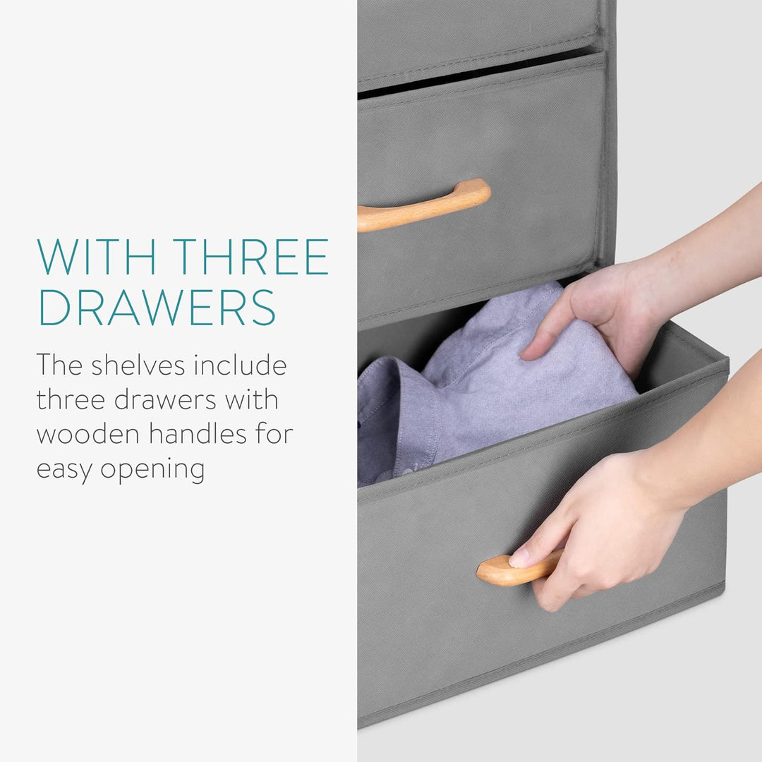 Navaris Hanging Shelf with Drawer