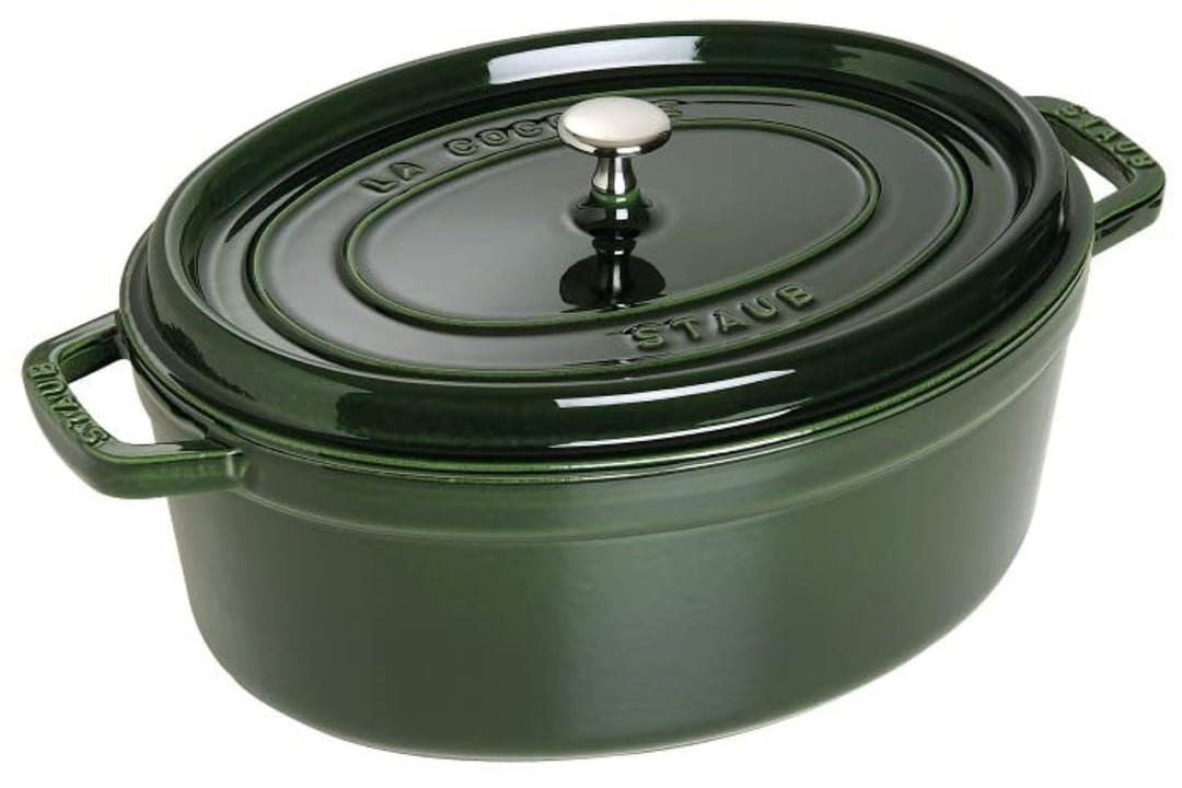 STAUB Gusseisen Bräter/Cocotte, Oval 31 cm, 5,5 L, Basilikum/Grün 31 cm