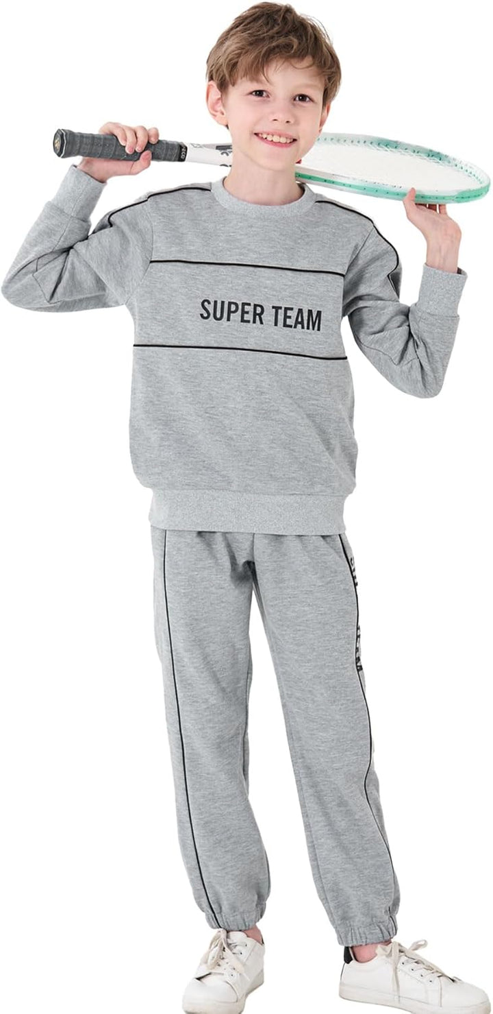 NATUST Kinder Trainingsanzug Jungen Mädchen Sportanzug 120 Grau, 120 Grau