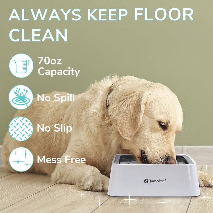 LumoLeaf Wassernapf für Hunde, 2L, Anti-Schwapp Fressnapf Hund Unterwegs mit Kohlefilter, Hundenapf