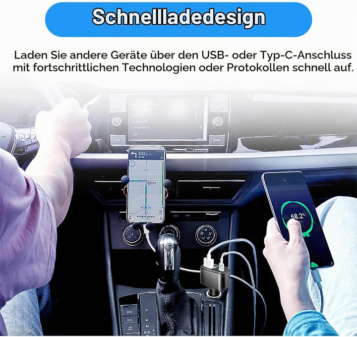 4G LTE Auto GPS Tracker ohne ABO, Dual USB Auto Zigarettenanzünder, Auto GPS Ortung, Auto Handy Lade