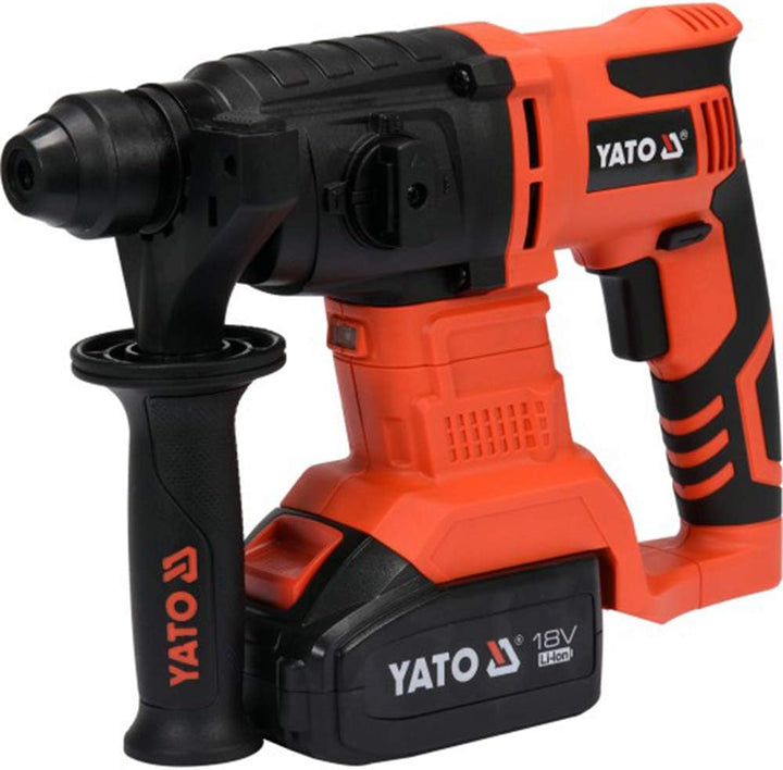 YATO Profi Akku-Bohrhammer | 18V | 2,0 Joule | SDS-Plus | 3,0 Ah Li-Ion Akku | Transportkoffer | inc