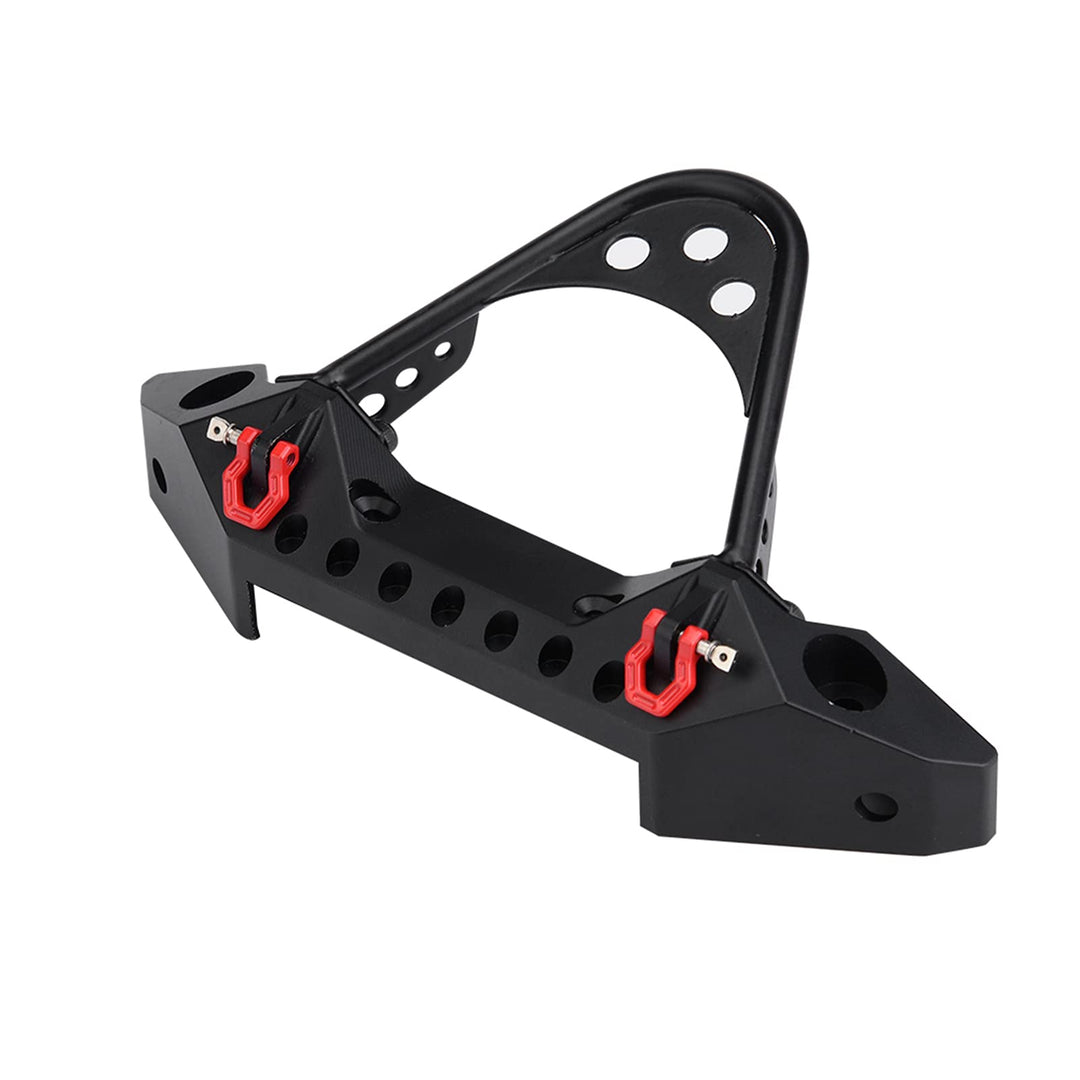 RC Crawler Car Frontstossstange, RC Car Metallstossstange mit 2 LED-Leuchten für TRX-4 Massstab 1:10