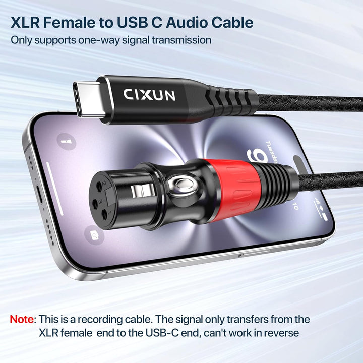 USB-C zu XLR Mikrofonkabel, Hi-Fi Geflochtenes Audiokabel, Kompatibel (1M), 1M