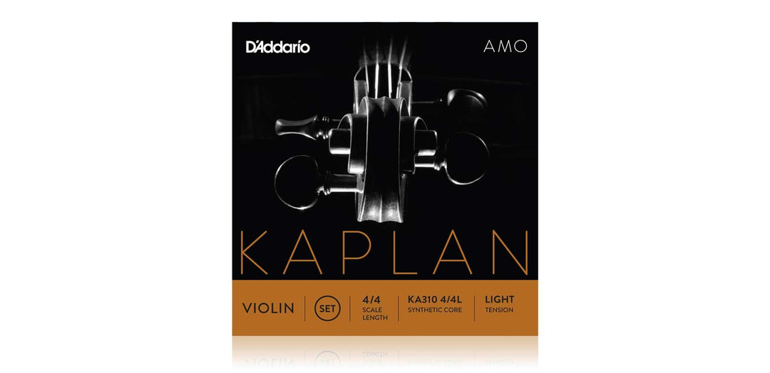 D'Addario Kaplan Amo Violinsaiten - Vollständiger Satz - KA310 4/4L - Violinsaiten - 4/4 Skala, Leic